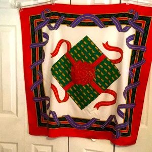 Large square Italian Christmas scarf